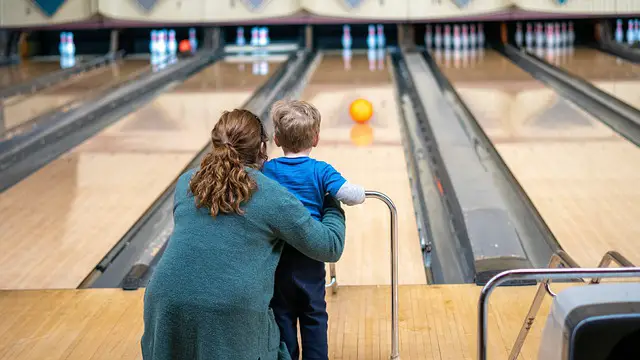 Bowling with toddler